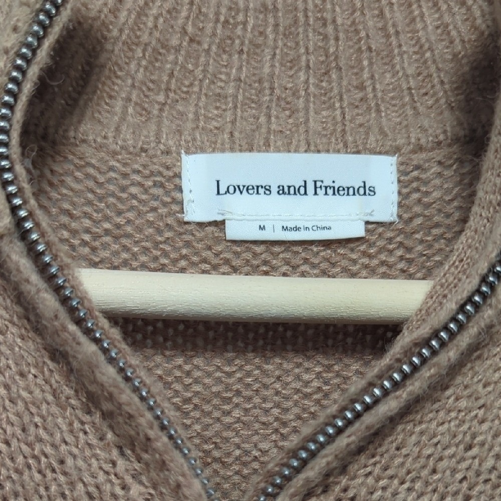 Lovers and Friends Anthea Sweater Dress Camel Medium‎ Cozy Warm Fall Cabincore - Picture 8 of 16